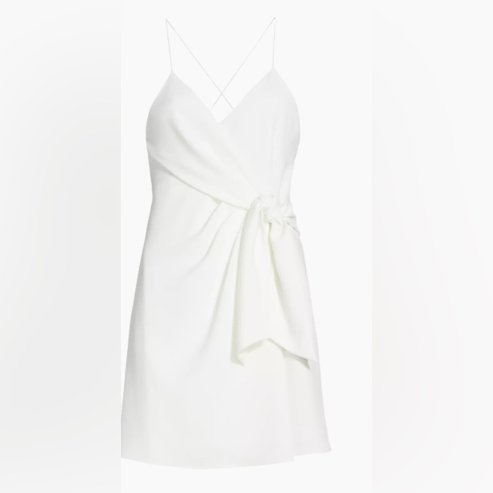 Alice And Olivia Katie Tie Wrap Mini Dress NWT